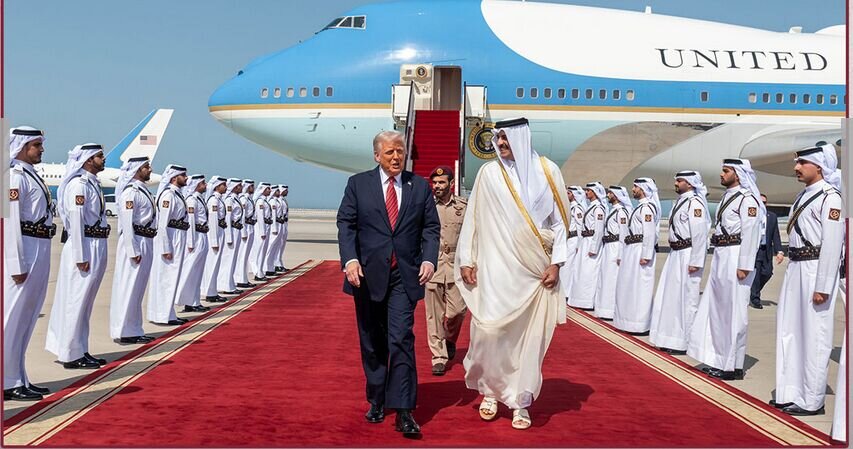 ترامپ در راه قطر: سفر من به نفع اسرائیل است