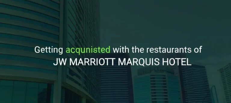 آشنایی با رستوران های هتل JW Marriott Marquis ؛