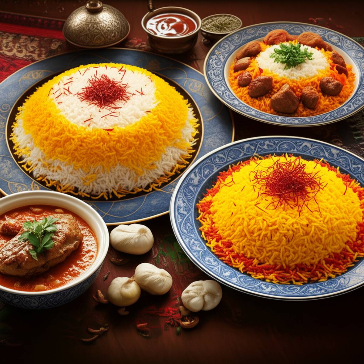 انواع پلوها همراه همیشه غذاهای لذیذ ایرانی